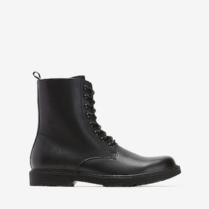 Black combat boots